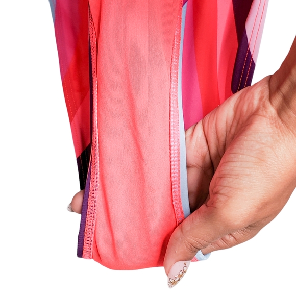 F&F Multi Neon Stripe Women's Swimsuit Size 2 XS - Picture 5 of 9